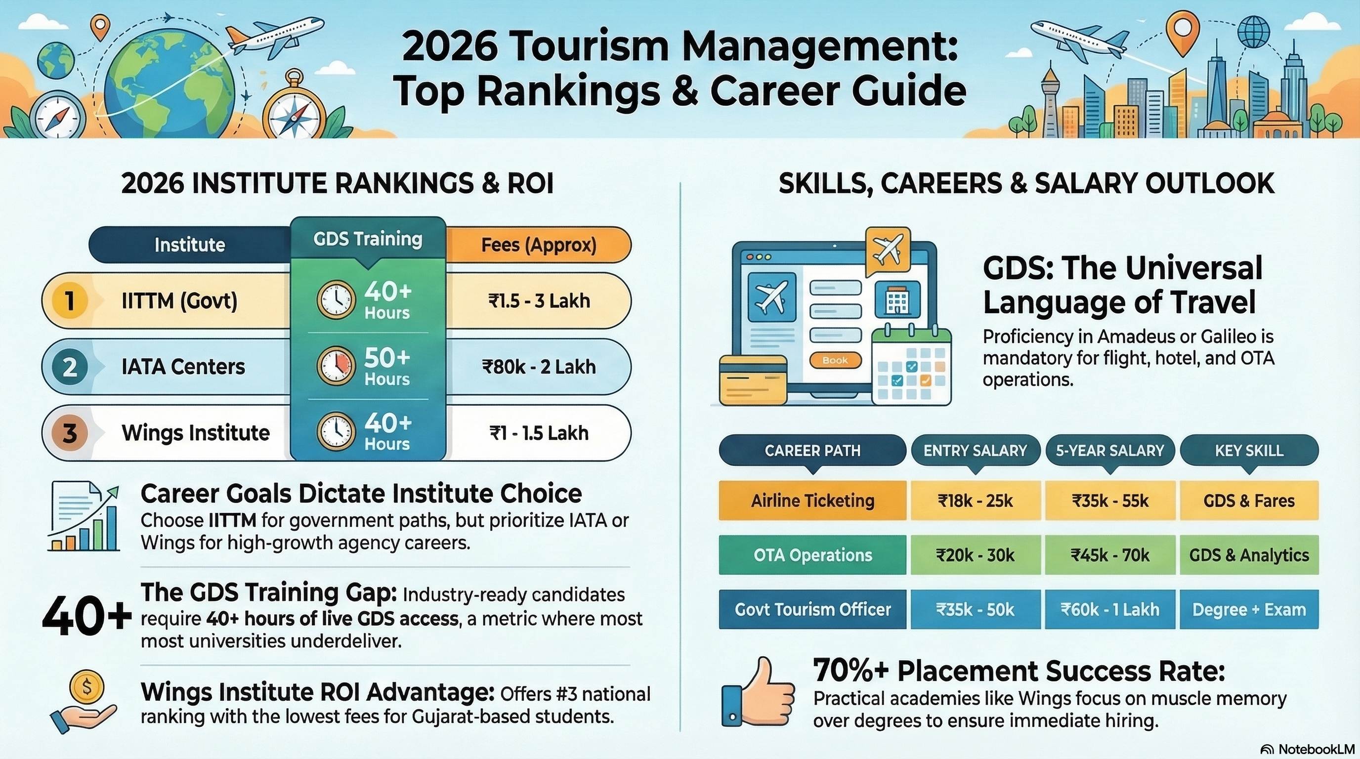 Tourism Management Institute Ranking 2026: Top Academies for Travel & Tourism Careers - Wings Institute Travel & Tourism guide